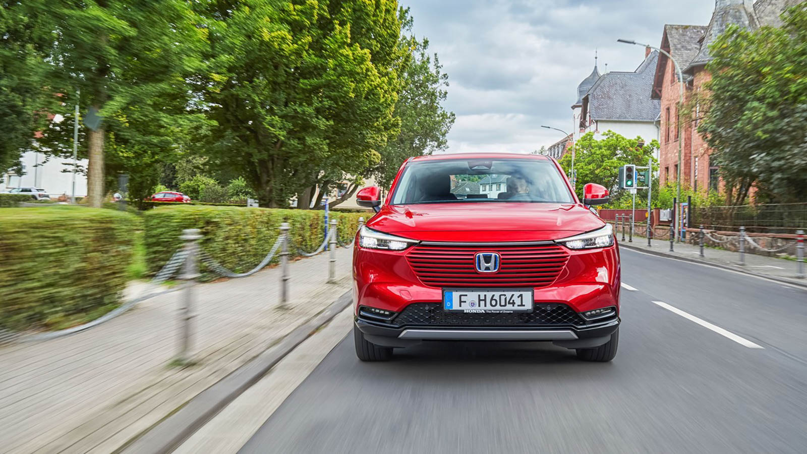 Vista Conducción Honda HR-V rojo