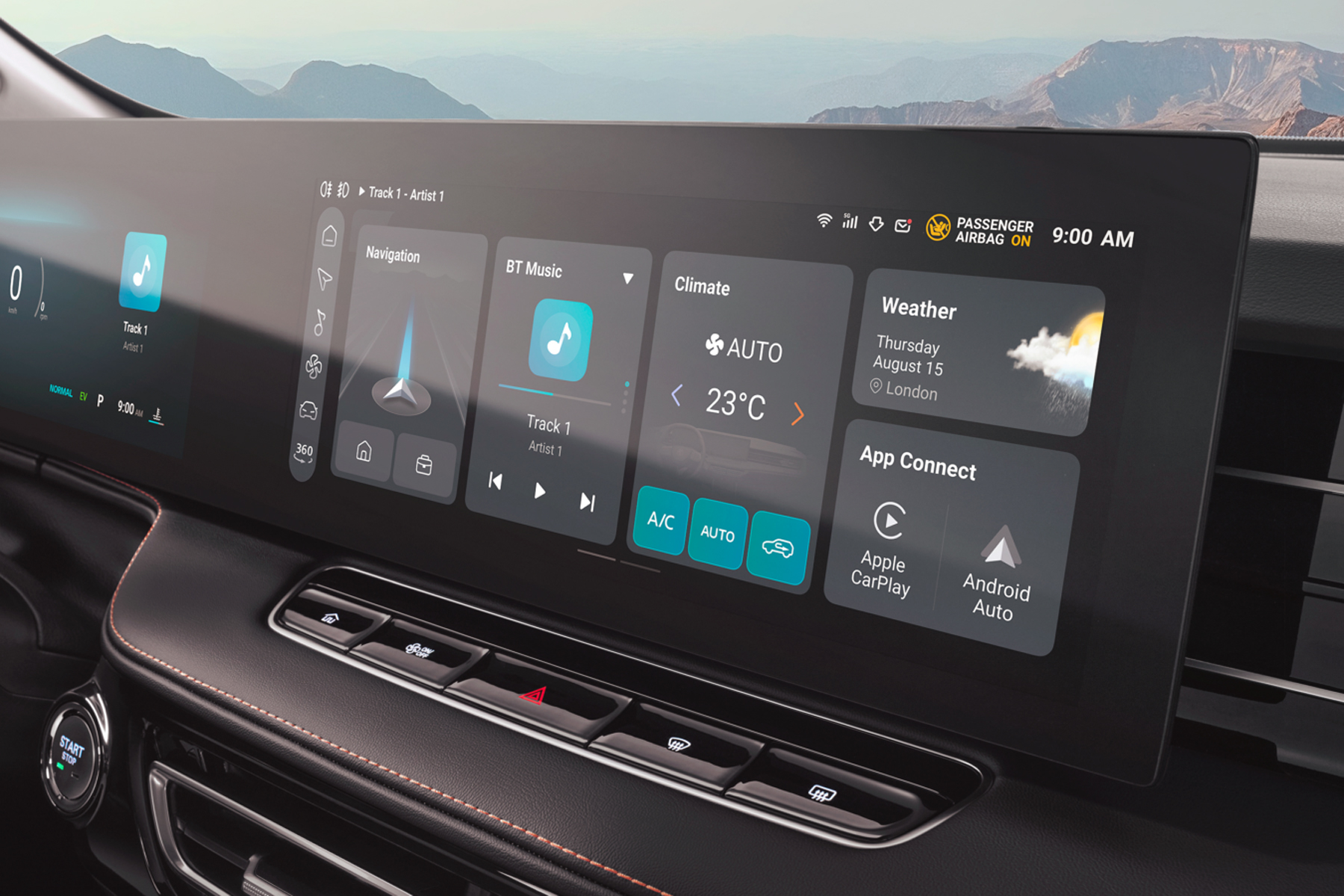 MG HS Hybrid+ foto interior multimedia