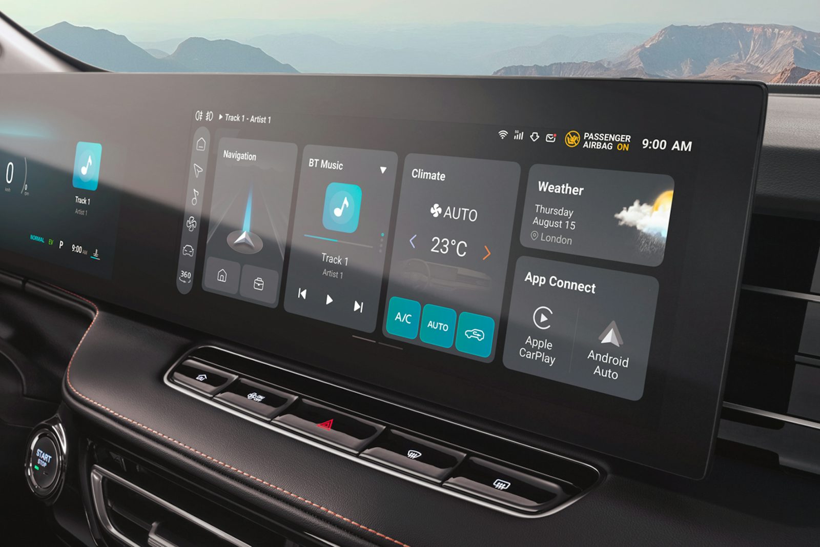 MG HS Hybrid+ foto interior multimedia