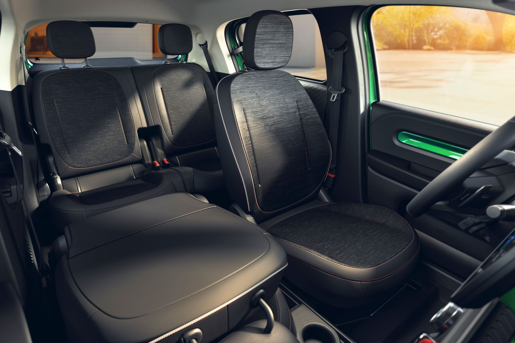 Renault Twingo eléctrico interior verde