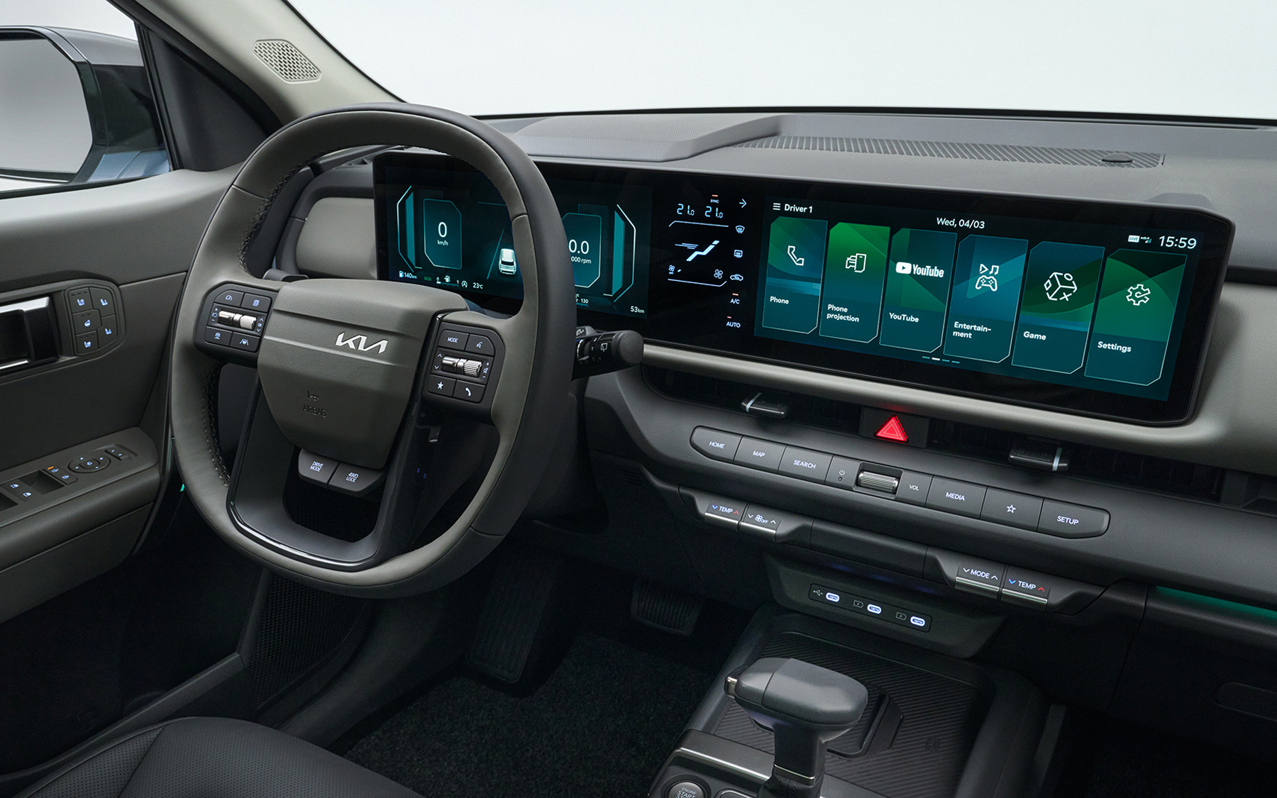 Kia Seltos interior pantalla y volante