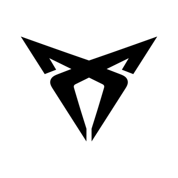 Logo de Cupra: un símbolo tribal de trazos afilados, en cobre