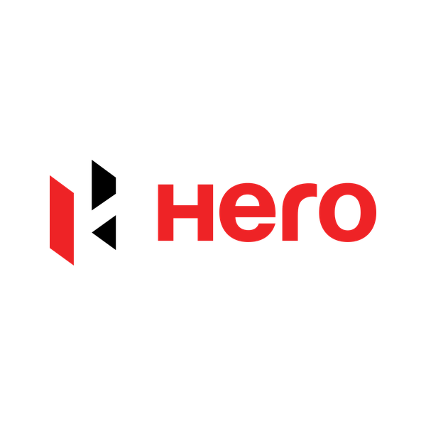 Logo de Hero: una H roja junto al nombre Hero