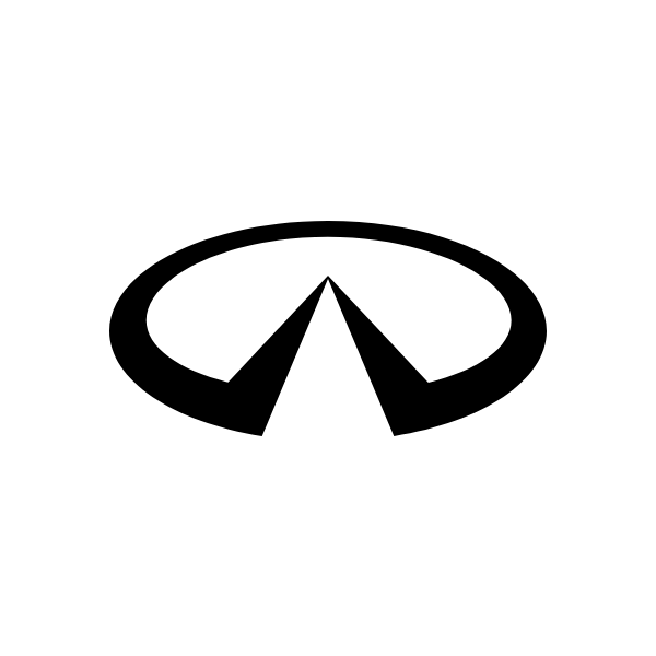 Logo de Infiniti: un óvalo con dos líneas que convergen hacia arriba