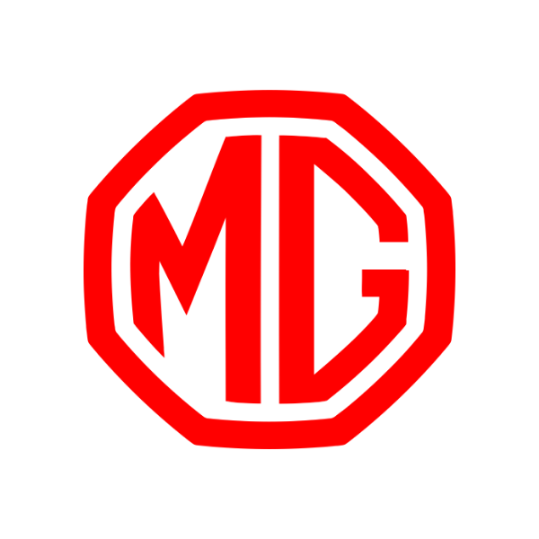 Logo de MG: las letras MG dentro de un octógono