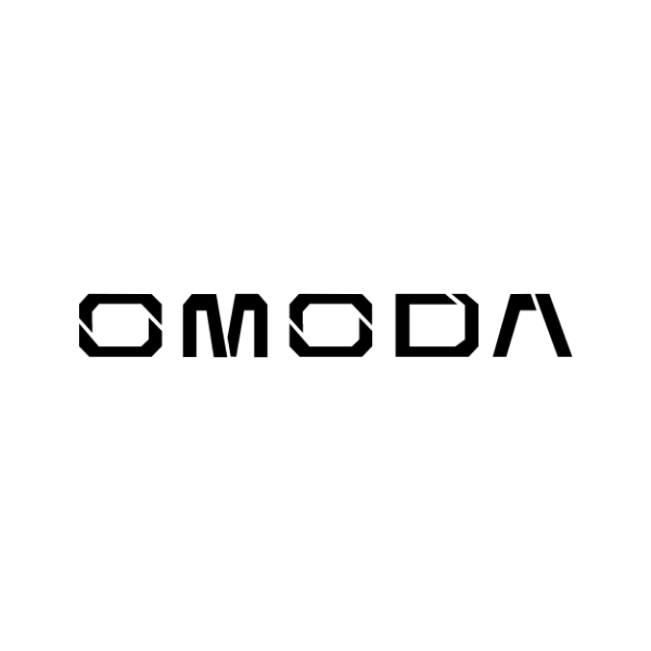 Logo de Omoda: la palabra OMODA con la A sin barra