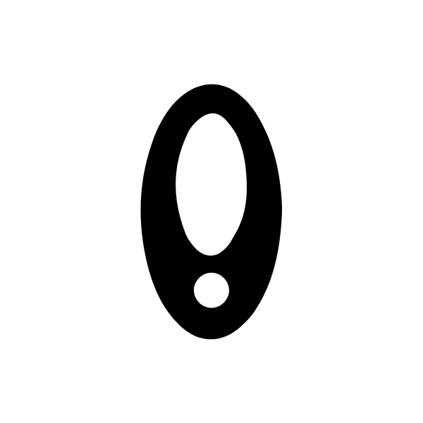 Logo de Ora: un óvalo vertical, como un cero