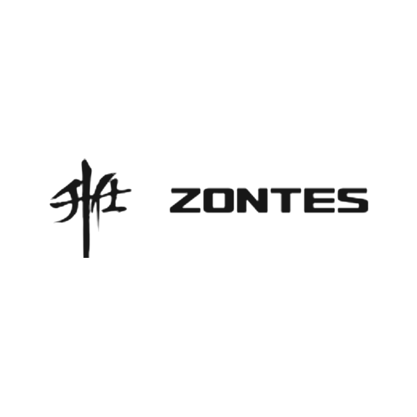 Logo de Zontes: caracteres chinos caligráficos junto al nombre ZONTES