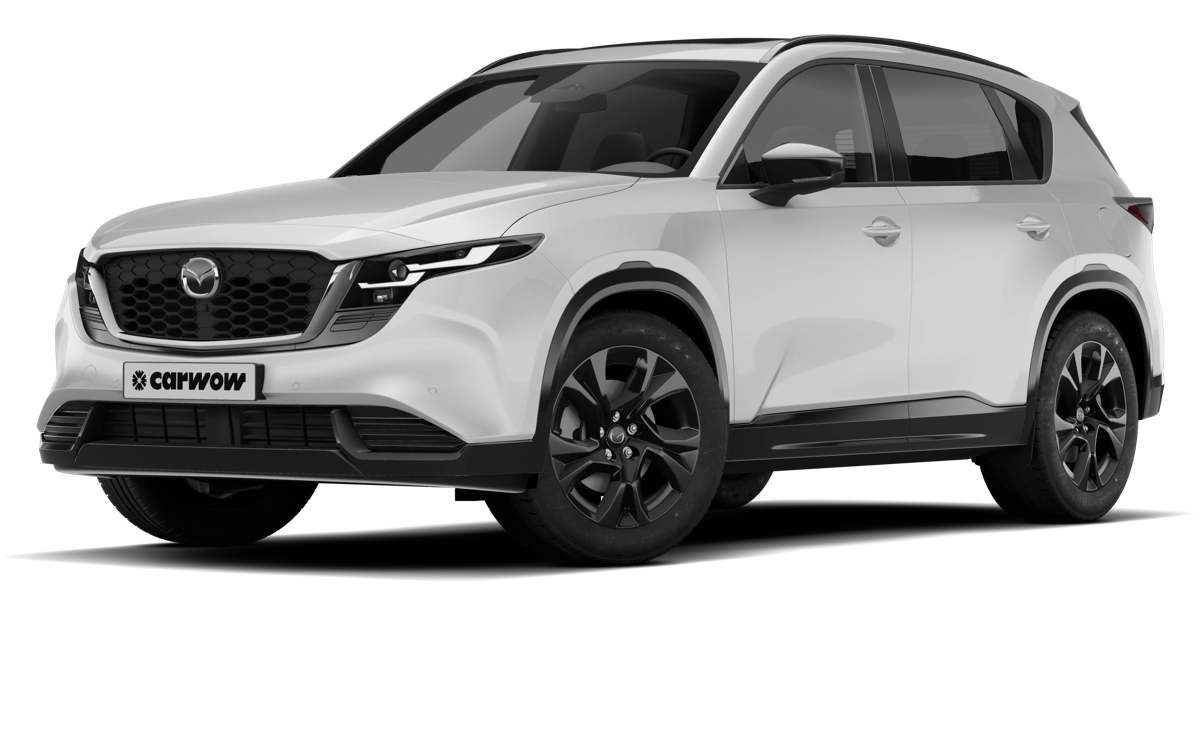 Mazda CX-5 de tercera generación visto de frente y en tres cuartos