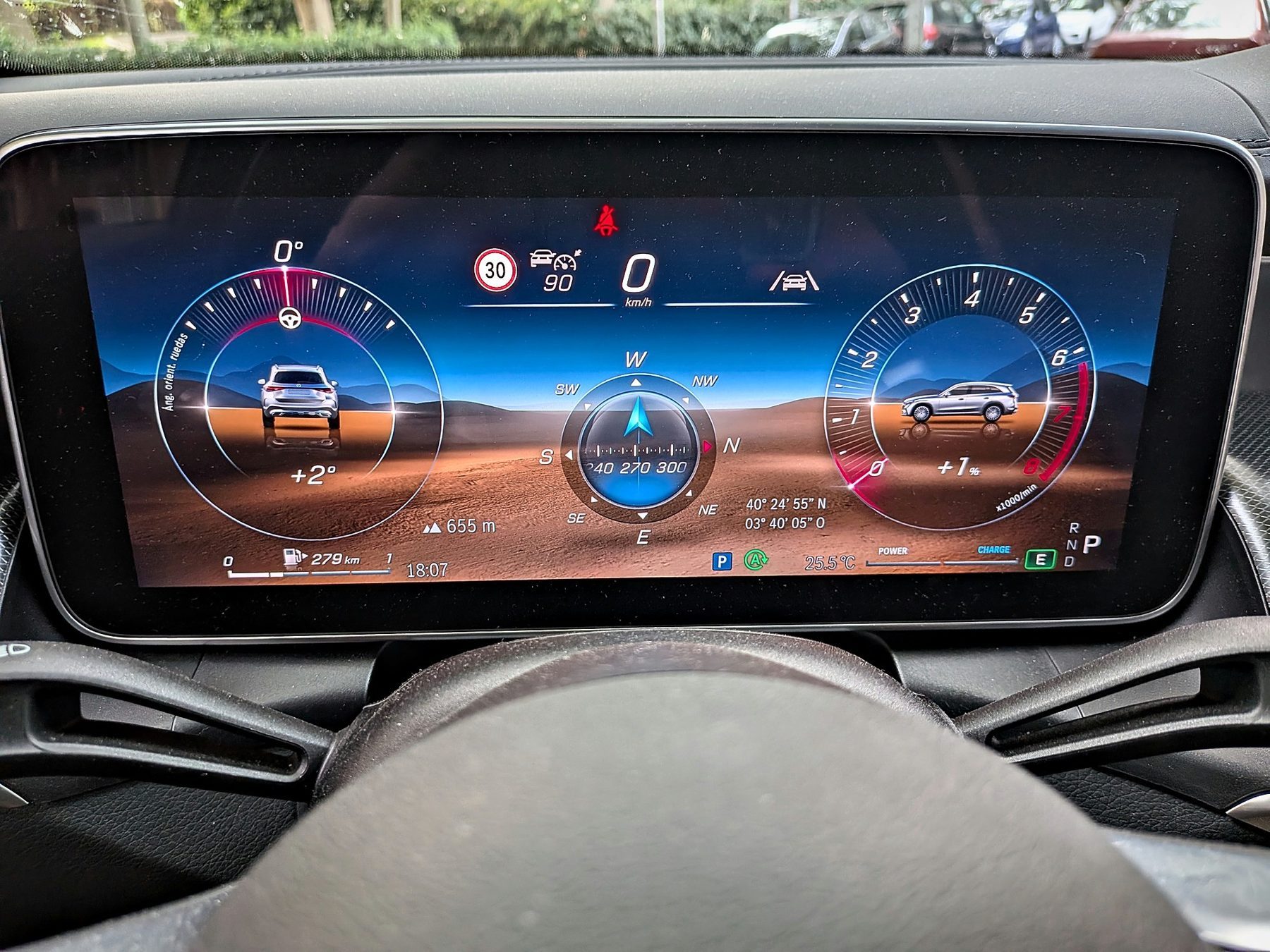 Cuadro de instrumentos digital del Mercedes GLC