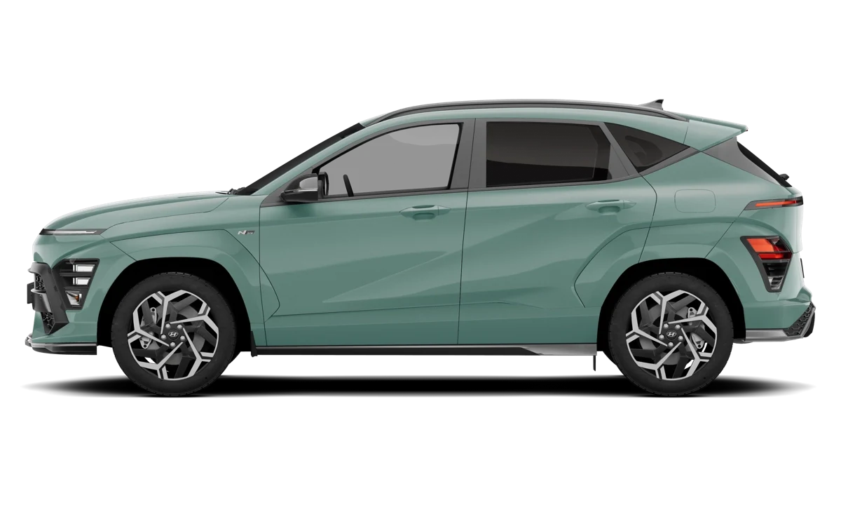 Hyundai Kona de perfil, oferta de renting en Carwow